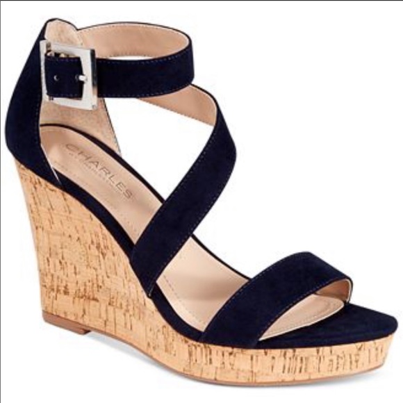 charles david black wedges